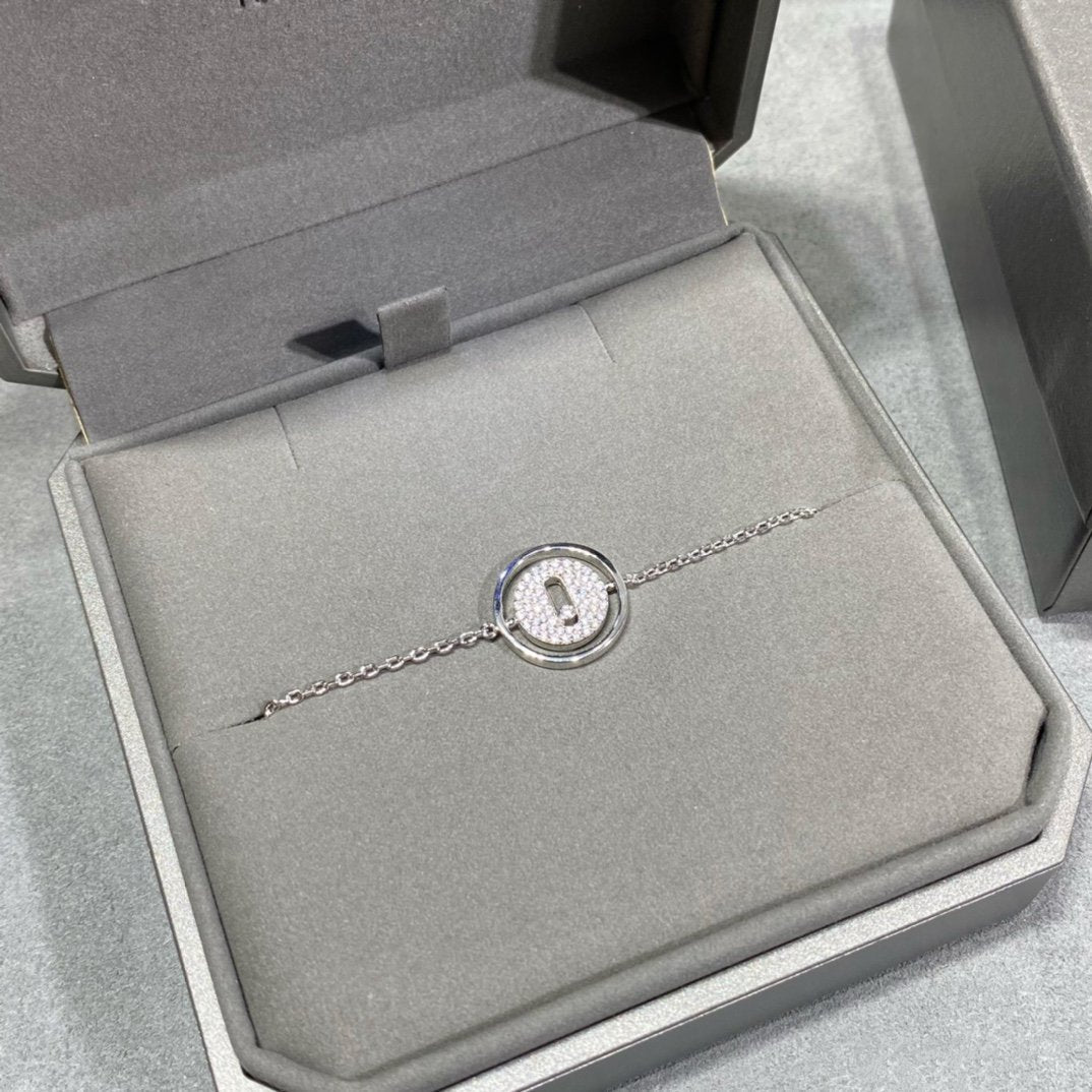 [Clover Jewelry]LUCKY MOVE DIAMOND PAVED BRACELET