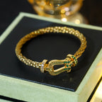 [Clover Jewelry]FORCE 10 GOLD GREEN DIAMOND PAVED