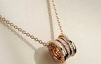 [Clover Jewelry]ZERO 1 PINK GOLD DIAMOND NECKLACE