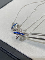 [Clover Jewelry]LIENS DIAMOND SILVER NECKLACE