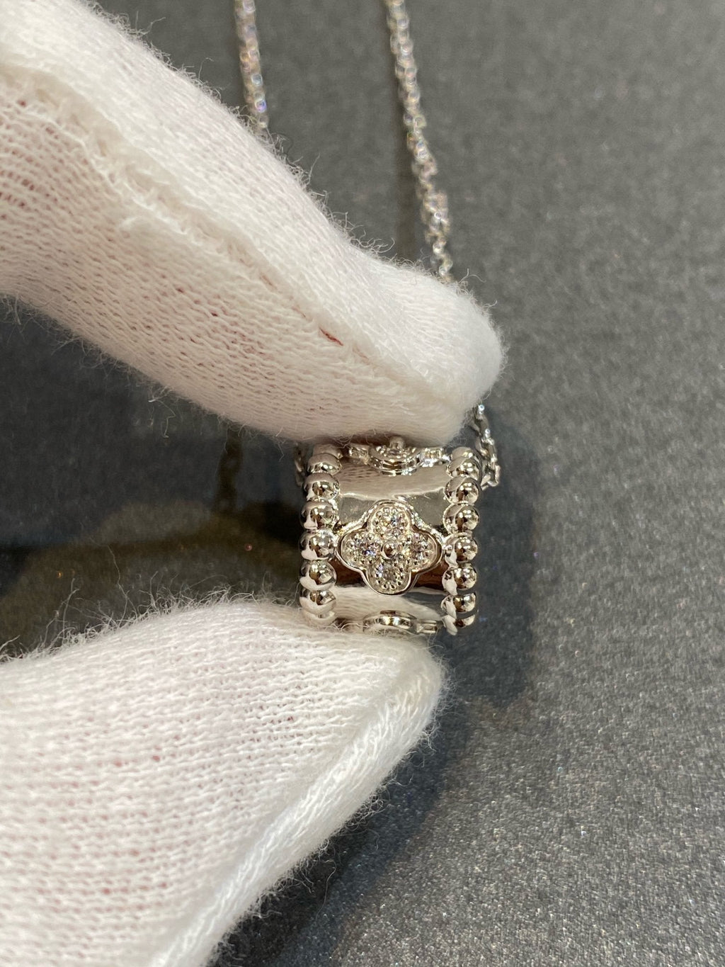 [Clover Jewelry]PERLEE PEDANT SIVLER DIAMOND NECKLACE