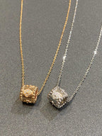 [Clover Jewelry]PERLEE PEDANT SIVLER DIAMOND NECKLACE