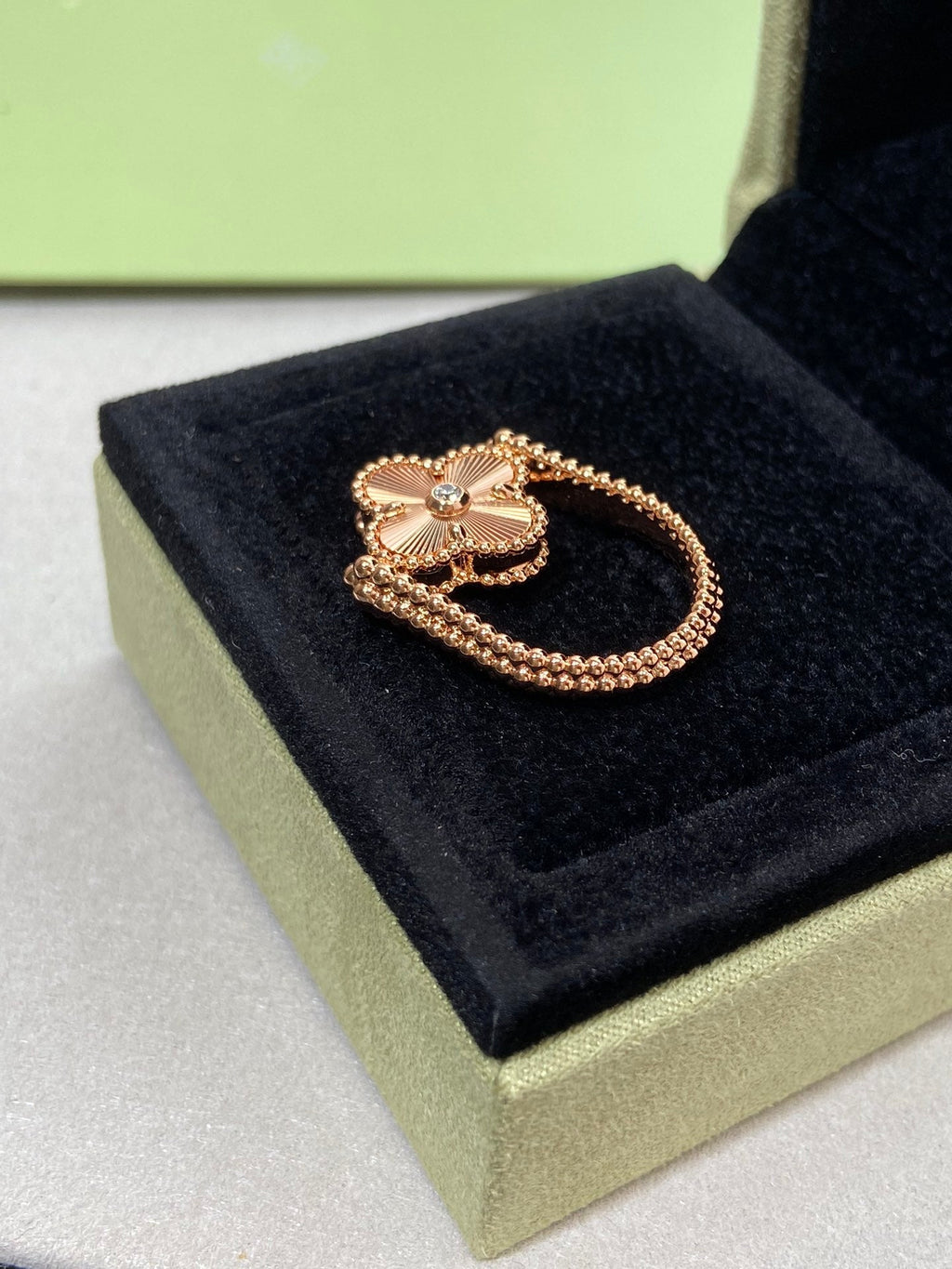 [Clover Jewelry]CLOVER RIVERSIBLE ROSE GOLD RING