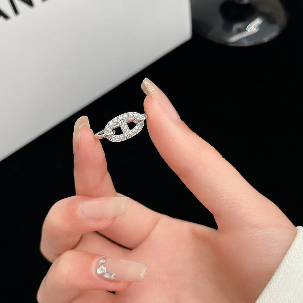 [Clover Jewelry]RONDE SMALL SILVER DIAMOND RING
