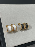 [Clover Jewelry]ZERO 1 PINK GOLD CERAMIC EARRINGS