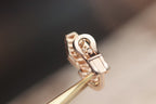 [Clover Jewelry]SERPENT PINK GOLD DIAMOND EARRINGS