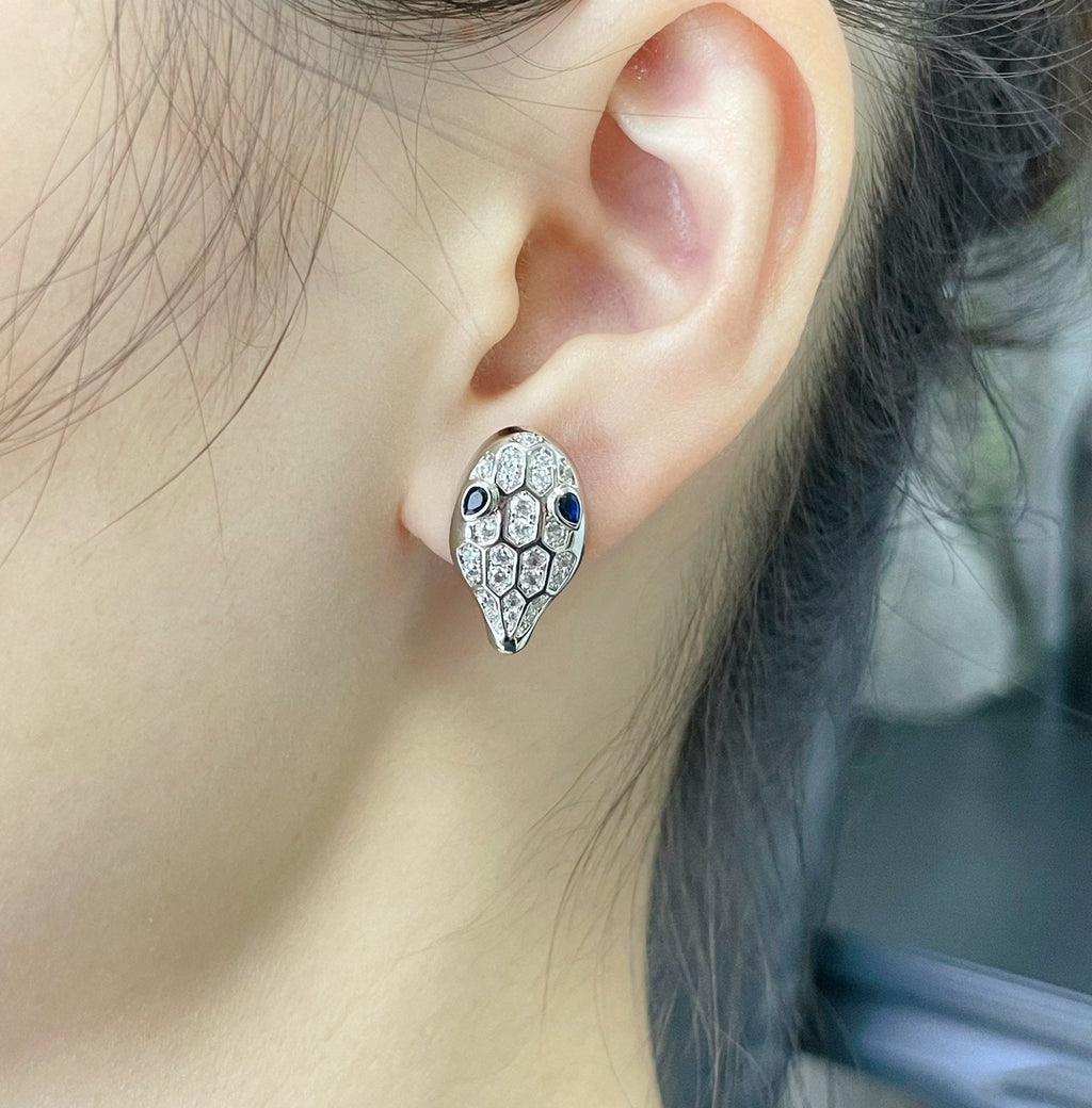 [Clover Jewelry]SERPENT DIAMOND STUD EARRINGS