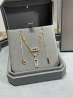 [Clover Jewelry]MOVE 2 ROW DIAMOND NECKLACE