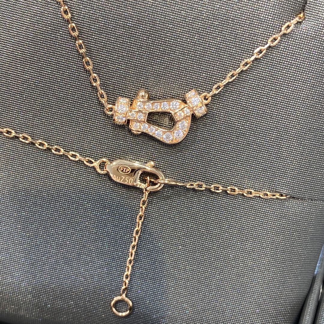 [Clover Jewelry]FORCE 10 DIAMOND PINK GOLD NECKLACE MINI MODEL