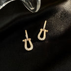 [Clover Jewelry]FORCE 10 FULL DIAMOND DROP EARRINGS MEDIUM MODEL