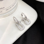 [Clover Jewelry]FORCE 10 FULL DIAMOND DROP EARRINGS MEDIUM MODEL