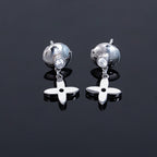 [Clover Jewelry]VIDYLLE SILVER DIAMOND MINI DROP EARRINGS