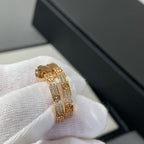 [Clover Jewelry]LOVE DIAMOND PINK GOLD HOOP EARRINGS