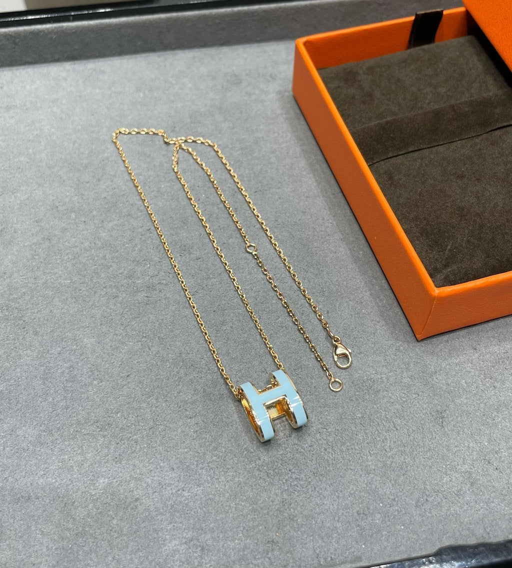 [Clover Jewelry]POP H SKY BLUE NECKLACE