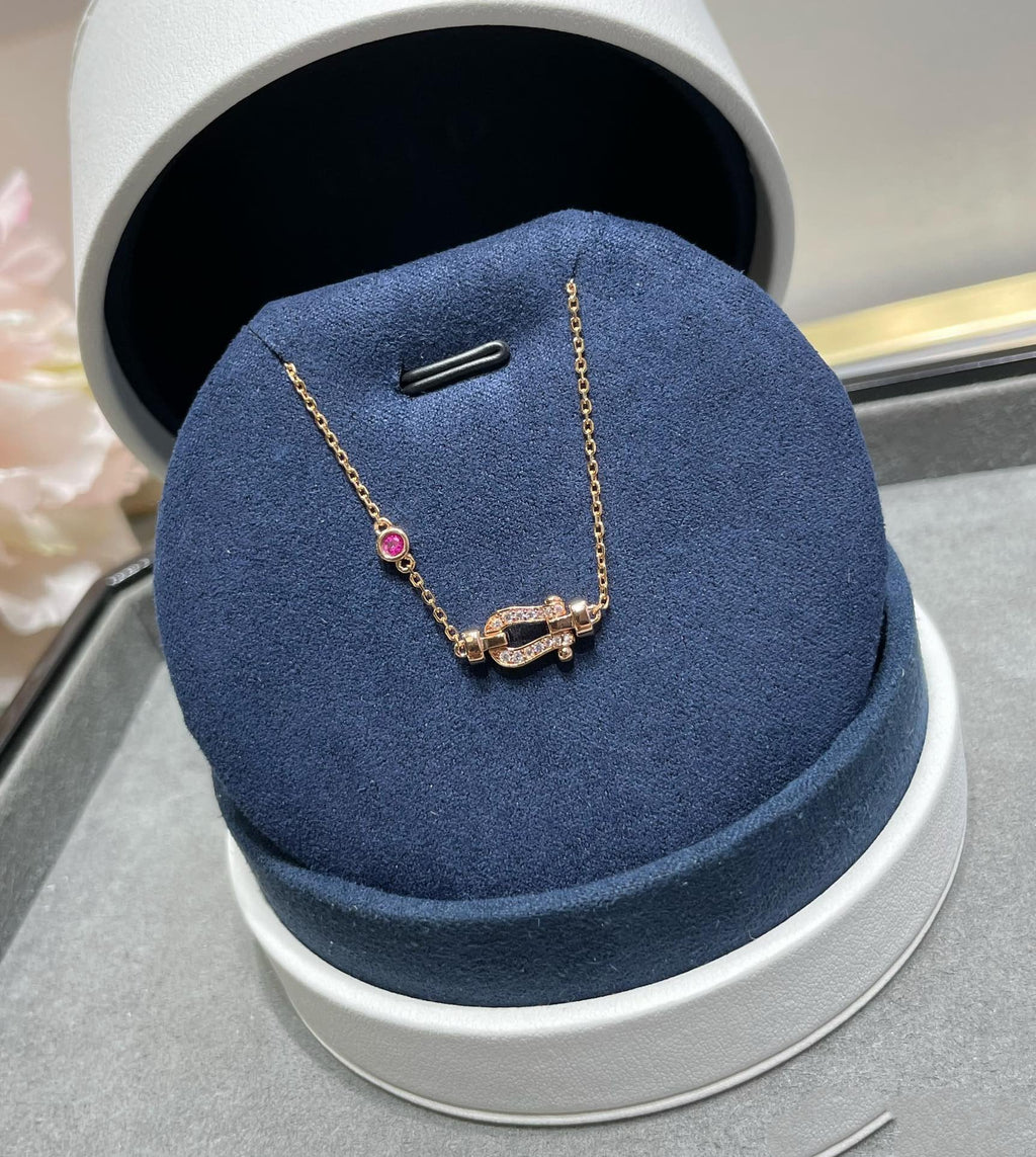 [Clover Jewelry]FORCE 10 DIAMOND CHAIN LINK PINK GOLD BRACELET