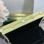 [Clover Jewelry]CLOVER 5 MOTIF DIAMOND PINK MOP PINK GOLD BRACELET