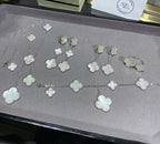[Clover Jewelry]CLOVER 5 MOTIF WHITE MOP SILVER BRACELET