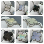 [Clover Jewelry]CLOVER 16 MOTIF CHALCEDONY MOP SILVER NECKLACE