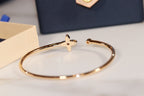 [Clover Jewelry]IDYLLE GOLD OPEN BRACELET DIAMOND PAVED