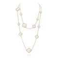 [Clover Jewelry]CLOVER 16 MOTIF WHITE MOP GOLD NECKLACE
