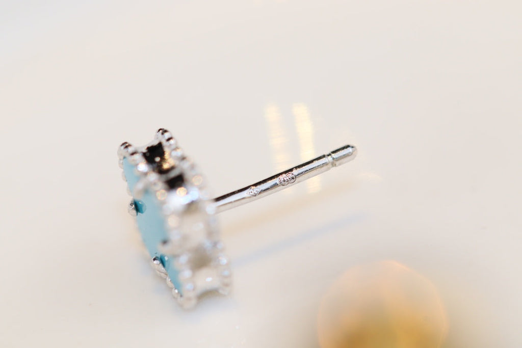 [Clover Jewelry]CLOVER MINI TURQUOISE SILBERSTECCKER