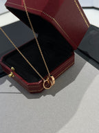 [Clover Jewelry]LIEBESKETTE DOPPELRING ROSÉGOLD