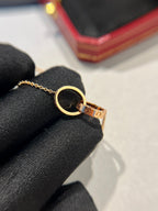 [Clover Jewelry]LIEBESKETTE DOPPELRING ROSÉGOLD
