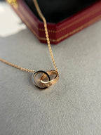 [Clover Jewelry]LIEBESKETTE DOPPELRING ROSÉGOLD