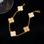 [Clover Jewelry]CLOVER BRACELET 5 MOTIF WHITE MOP DIAMOND