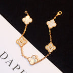 [Clover Jewelry]CLOVER BRACELET 5 MOTIF WHITE MOP DIAMOND
