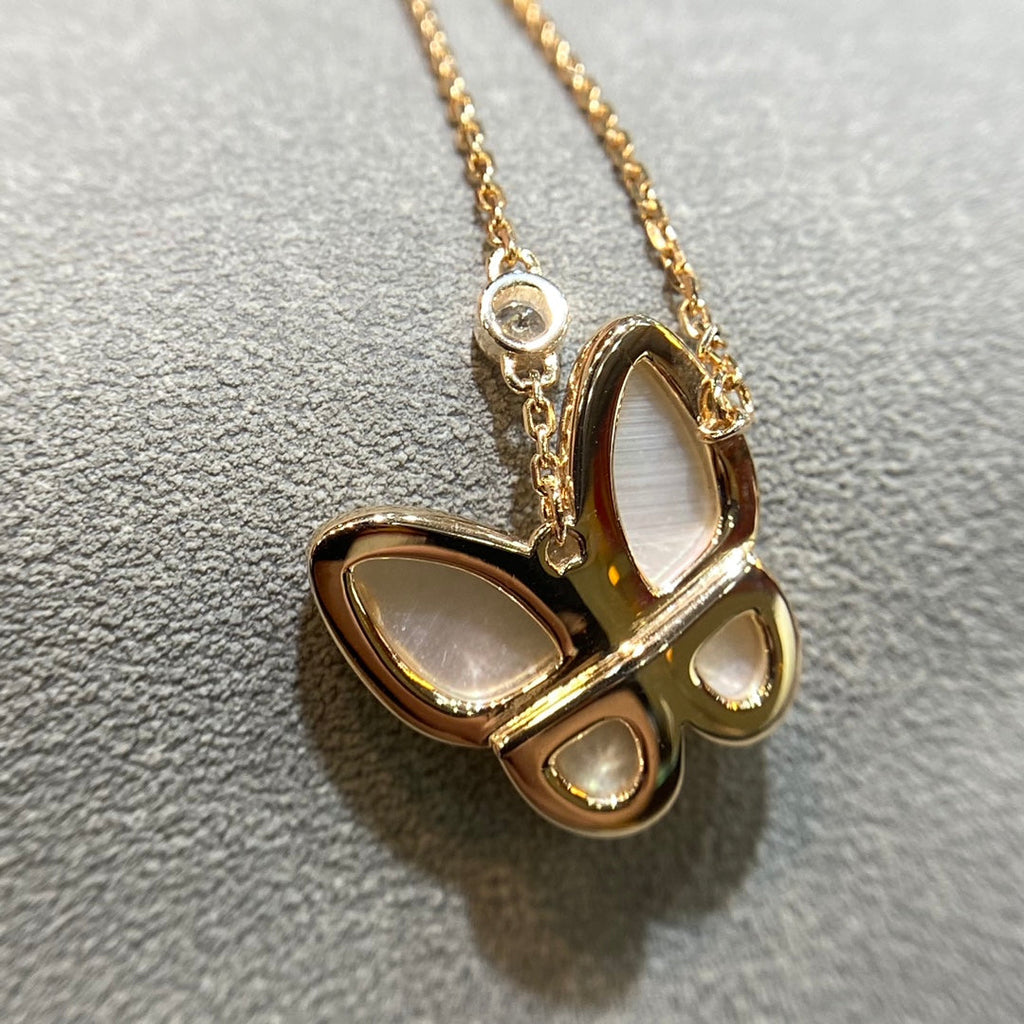 [Clover Jewelry]BUTTERFLY MOP DIAMOND NECKLACE