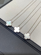 [Clover Jewelry]CLOVER MEDIUM SILVER WHITE MOP NECKLACE