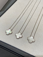 [Clover Jewelry]CLOVER MEDIUM SILVER WHITE MOP NECKLACE