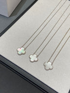[Clover Jewelry]CLOVER MEDIUM SILVER WHITE MOP NECKLACE