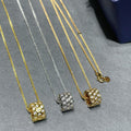 [Clover Jewelry]BEE LOVE DIAMOND PAVED 3 ROW NECKLACE