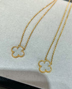 [Clover Jewelry]CLOVER ROCK CRYSTAL ROSE GOLD NECKLACE