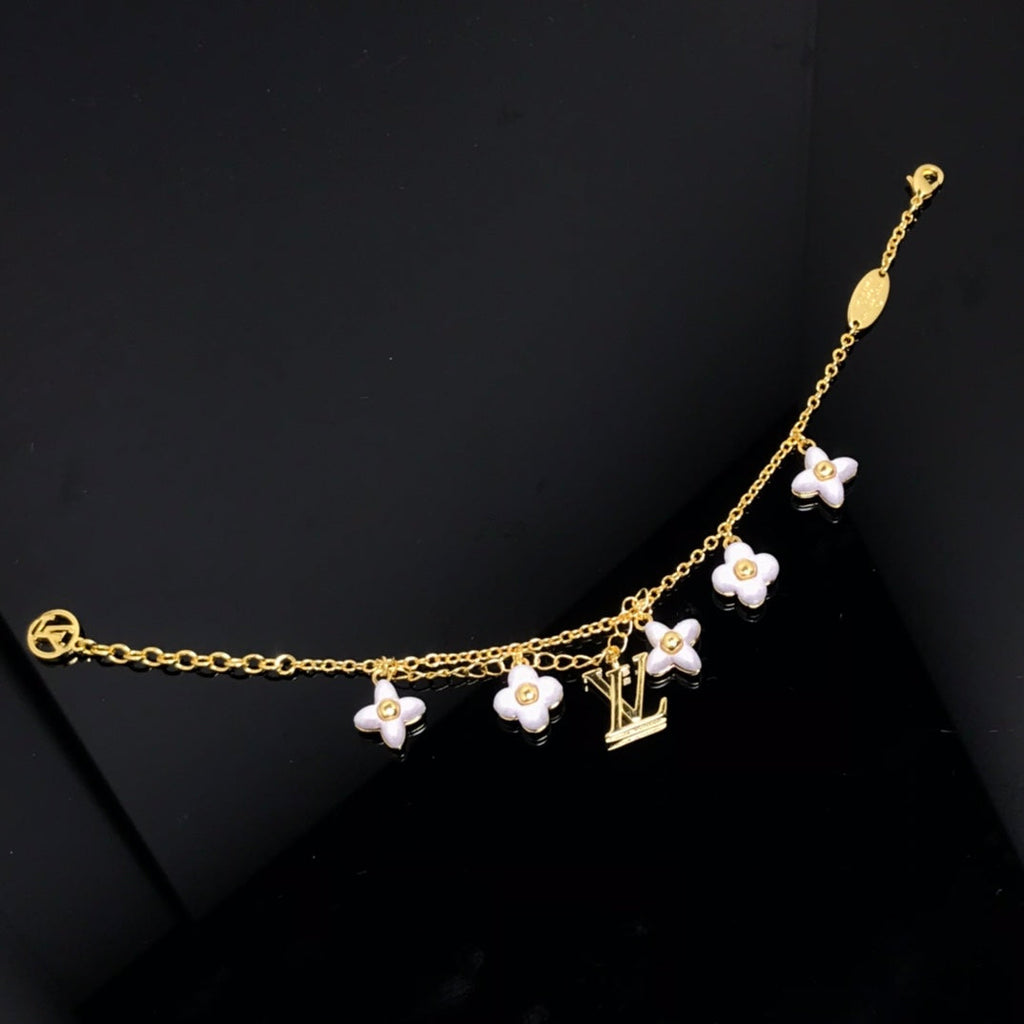 [Clover Jewelry]LOGO 6 MOTIV STERNE UND SONNE GOLDENES ARMBAND