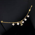 [Clover Jewelry]LOGO 6 MOTIV STERNE UND SONNE GOLDENES ARMBAND