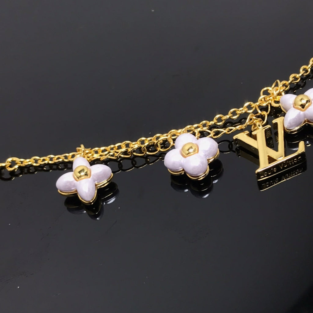 [Clover Jewelry]LOGO 6 MOTIV STERNE UND SONNE GOLDENES ARMBAND