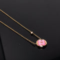 [Clover Jewelry]COLOR BLOSSOM ROSA MOP SONNE GOLD HALSKETTE