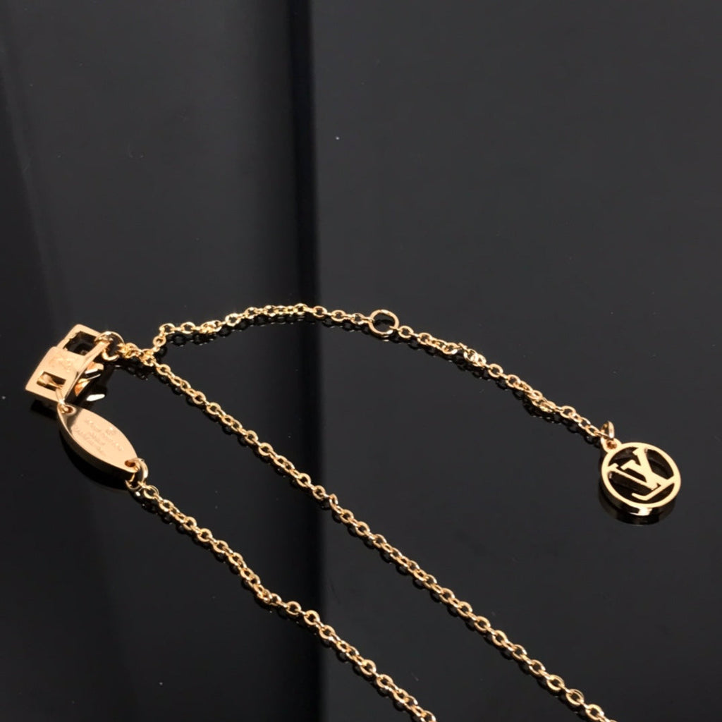 [Clover Jewelry]COLOR BLOSSOM ROSA MOP SONNE GOLD HALSKETTE