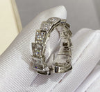 [Clover Jewelry]SERPENTI LARGE RING SILVER DIAMOND PAVED