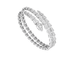 [Clover Jewelry]SERPENTI BRACELET SILVER DIAMOND DOUBLE ROW