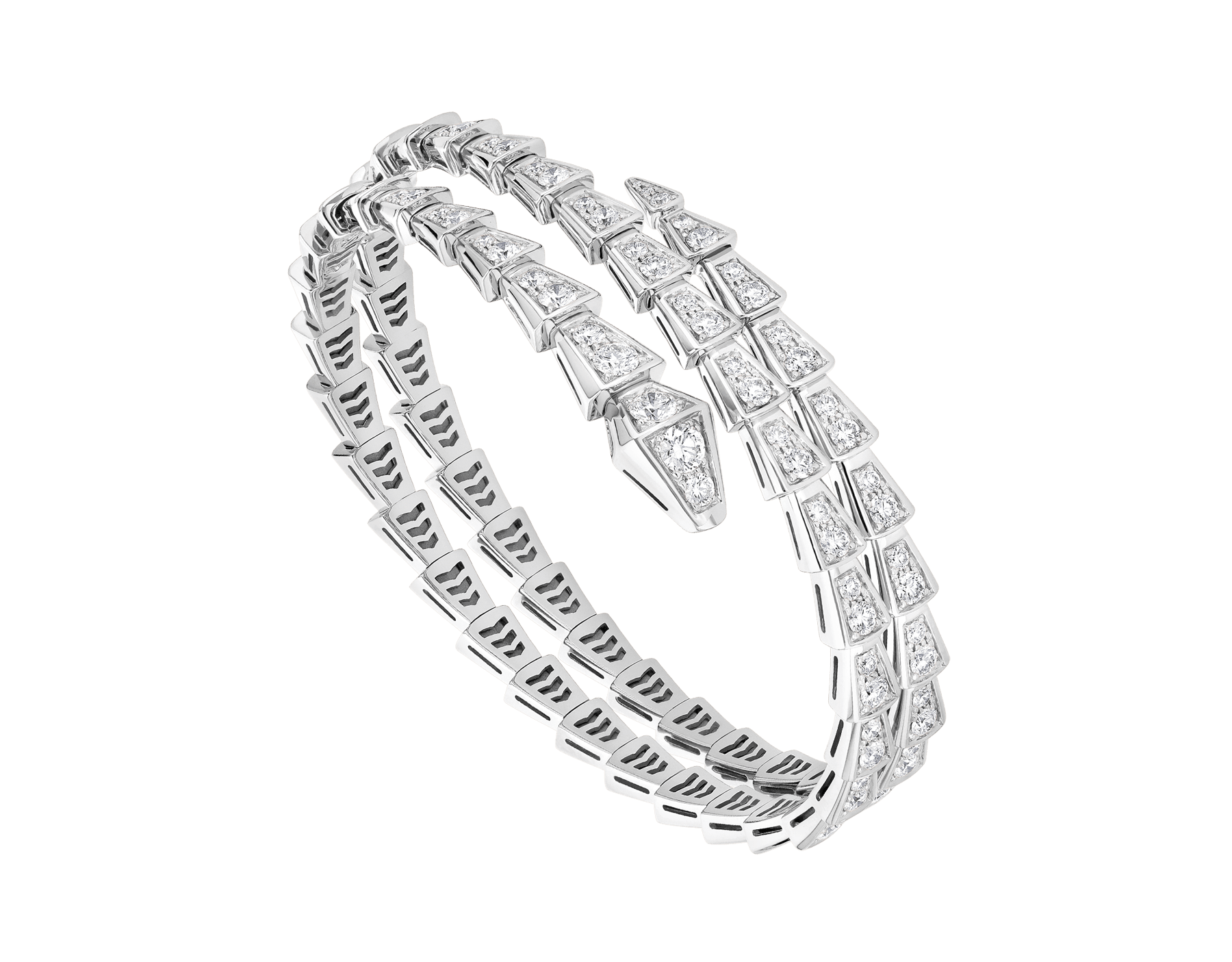 [Clover Jewelry]SERPENTI BRACELET SILVER DIAMOND DOUBLE ROW