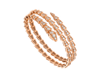 [Clover Jewelry]SERPENTI BRACELET PINK GOLD DIAMOND DOUBLE ROW