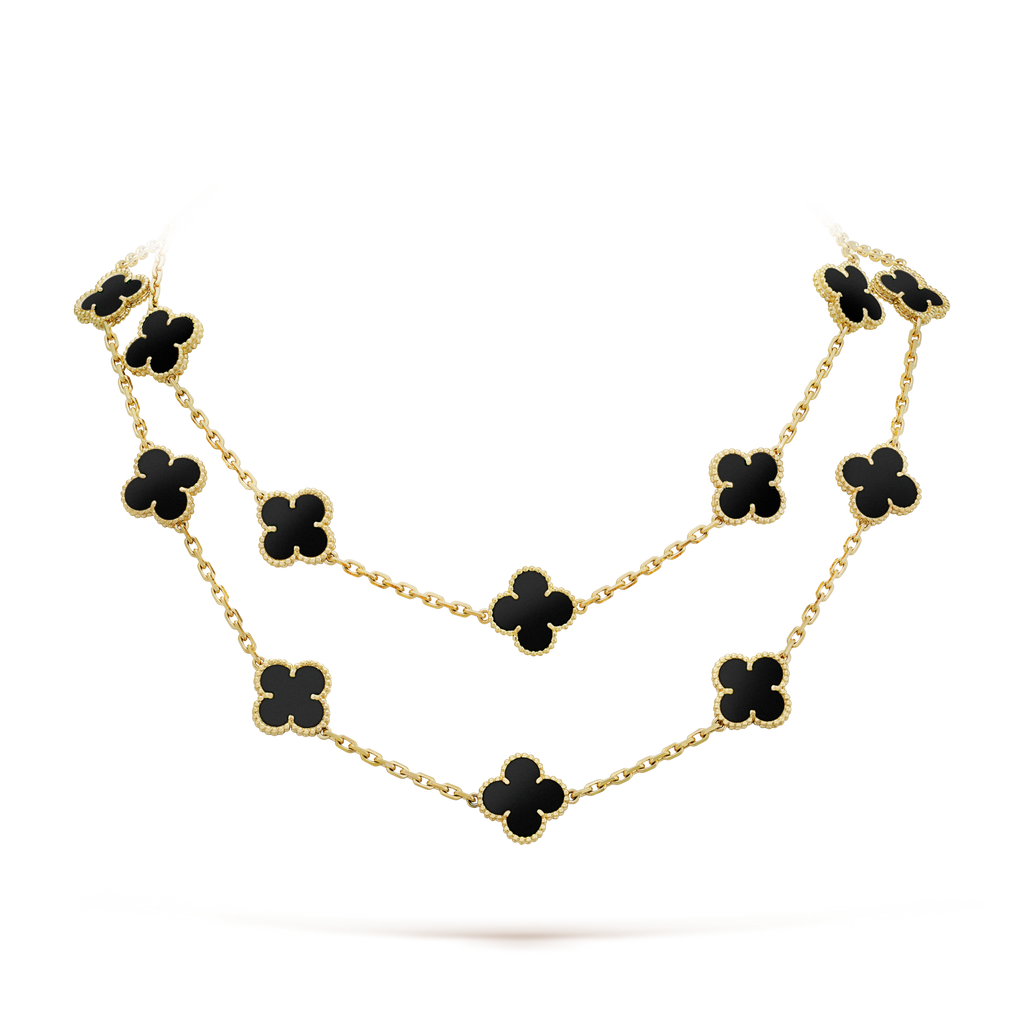 [Clover Jewelry]CLOVER 20 MOTIFS ONYX HALSKETTE