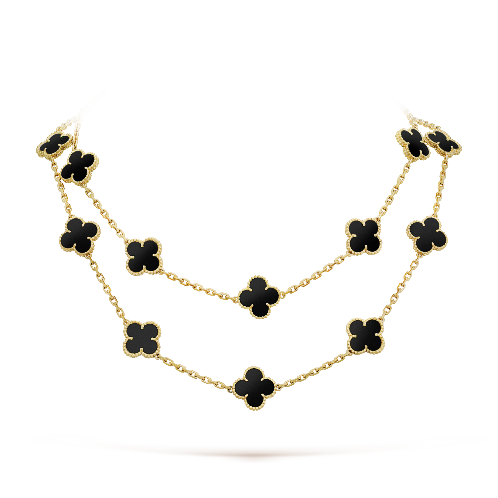 [Clover Jewelry]CLOVER 20 MOTIFS ONYX HALSKETTE