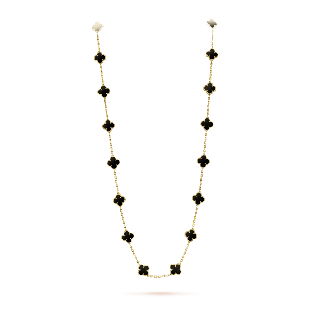 [Clover Jewelry]CLOVER 20 MOTIFS ONYX HALSKETTE