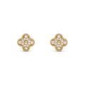 [Clover Jewelry]CLOVER MEDIUM 1 MOTIFS FUll DIAMOND EARRINGS