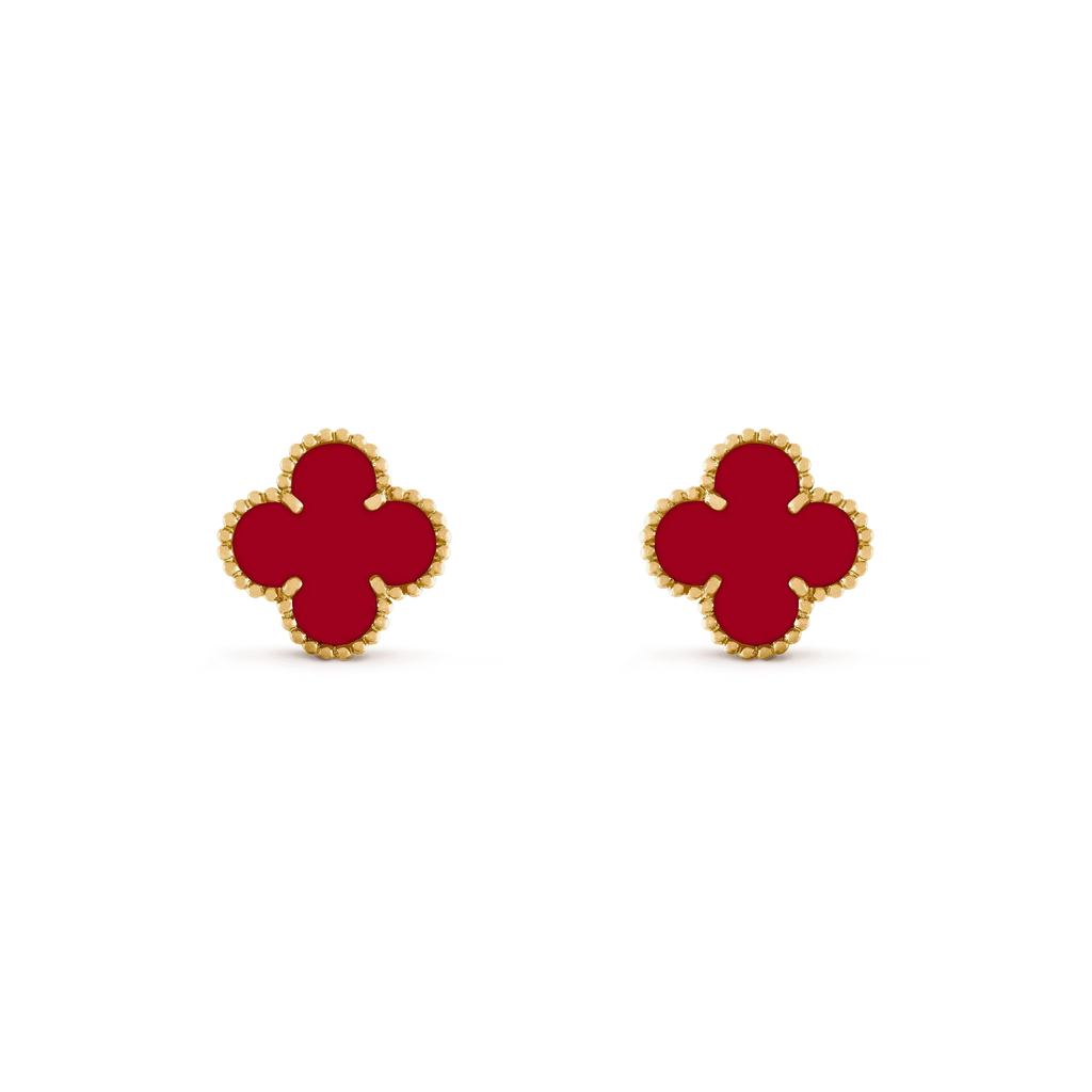 [Clover Jewelry]CLOVER MEDIUM 1 MOTIFS CARNELIAN  EARRINGS